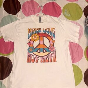 Gildan White Funny Graphic Groovy tee